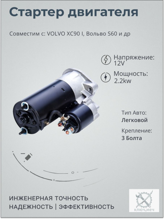 Стартер для VOLVO XC90 I, Вольво S60