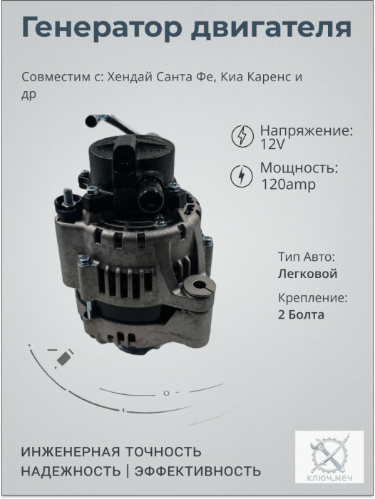 Генератор для Хендай Санта Фе, Киа Каренс